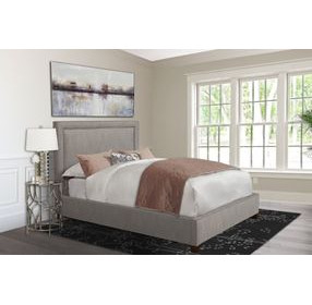 Cody Cork Natural Performance Fabric Queen Upholstered Panel Bed