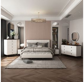 Carena White Round Wall Mirror