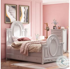 Flora Gray Full Panel Bed