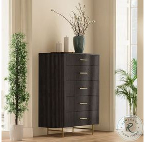 Clayten Espresso 5 Drawer Chest