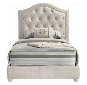 Reggie Beige Youth Upholstered Panel Bedroom Set