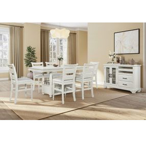 Clover Ridge Whitewash Ladder Back Counter Stool Set of 2