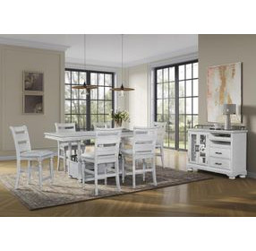 Clover Ridge Whitewash Counter Height Table