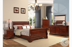 Versaille Bordeaux Youth Sleigh Bedroom Set
