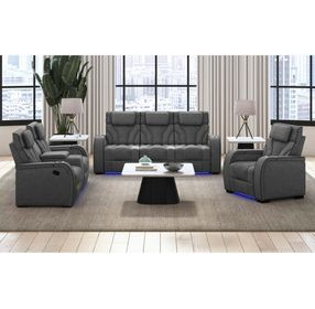 Tundra Simba Slate Motion Recliner with LED