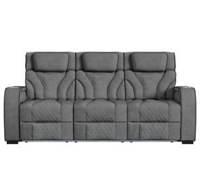 Tundra Simba Slate Motion Reclining Living Room Set with Wireless Charger and LED