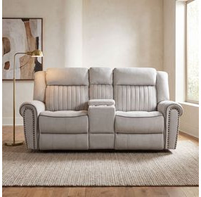Brennen Mist Double 76" Power Reclining Loveseat with Center Console