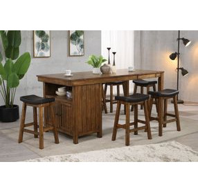 Brigantine Distressed Walnut Upholstered Counter Height Stool