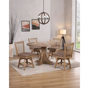 Brownstone Warm Brown Swivel Upholstered Game Chair Set of 2