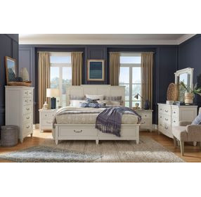 Willowbrook Egg Shell White 9 Drawer Dresser with Rectangular Mirror