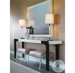 Aria Brownstone And Oxford White Console Table