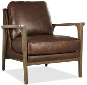 Ashland Dark Brown Upholstered Club Chair