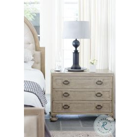 Santa Barbara Sandstone and Travertine Stone 3 Drawer Bachelor's Chest