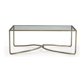 Artifacts Bronze Rectangular Glass Top Leoni Occassional Table Set