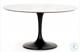 Powell 55" White Marble Dining Table