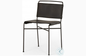 Wharton Distressed Black Dining Chair