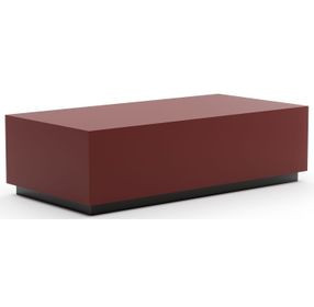 Cocktail Couture Rouge Red Gloss and Black Rectangular Occasional Table Set