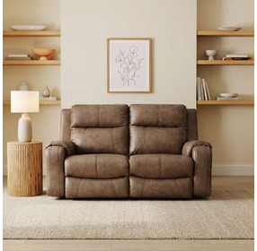 Contour Cocoa 60" Reclining Loveseat