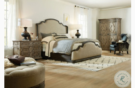 La Grange Beige And Antique Varnish Rich Dark Fayette upholstered Bedroom Set