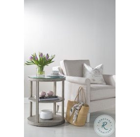 Monterey Glass And French Grey Tier Table