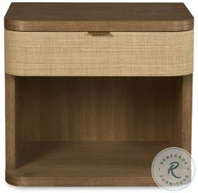 Cruz Warm Natural 1 Drawer Nightstand