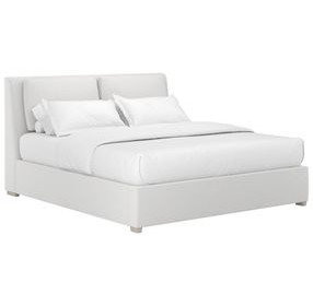 Grant Snow Performance Fabric King Upholstered Pillow Back Shelter Bed