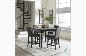 Garvine Two Tone 5 Piece Counter Height Dining Table Set