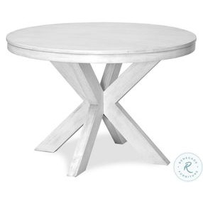 Bay Harbor Weathered White 45" Round Dining Room Set