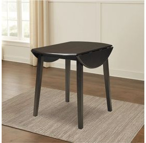Hammis Dark brown Extendable Drop Leaf Round Dining Table