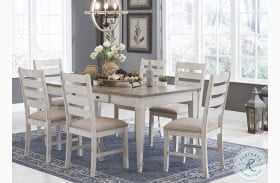 Skempton White and Light Brown Storage Dining Room Set