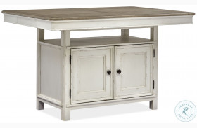 Bellevue Manor Bisque And Weathered Shutter Extendable Rectangular Pub Table