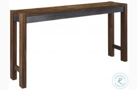 Torjin Brown and Gray Long Counter Height Dining Table