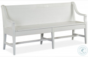 Heron Cove Chalk White Bench With Back