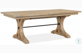 Madison Heights Weathered Fawn Extendable Trestle Dining Table