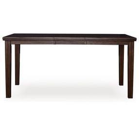 Haddigan Dark Brown Extendable Rectangular Counter Height Dining Room Set