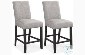Jeanette Grey Upholstered Counter Height Stool Set of 2