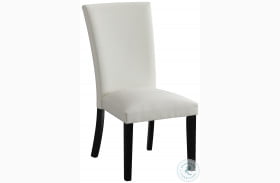 Vollardi White Upholstered Side Chair Set of 2