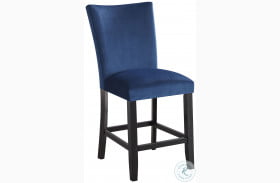 Vollardi Blue Upholstered Counter Height Stool Set Of 2