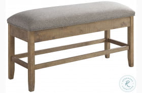 Aleeda Brown And Grey Storage Counter Height Bench