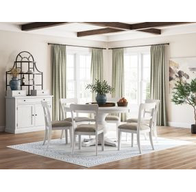 Basinger White 60" Round Dining Table
