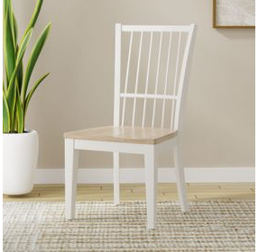 Americana Modern Cotton Spindle Back Dining Chair Set of 2
