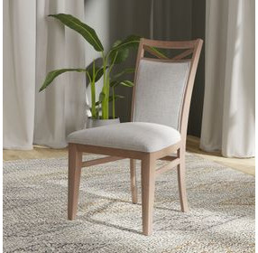 Americana Modern Cotton Upholstered Dining Chair Set of 2