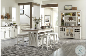 Nantucket Cotton Extendable Counter Height Dining Room Set