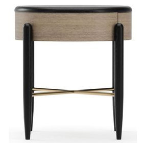 Madera Chocolate Koto Matte and Walnut 1 Drawer Accent Nightstand