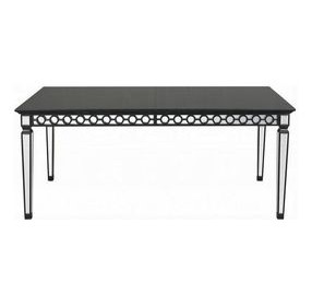 Varian II Black Extendable Rectangular Glass Top Dining Room Set