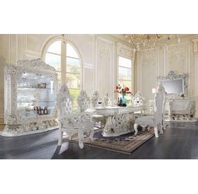 Adara Antique White 107" Rectangular Dining Table