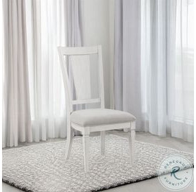 Katia Light Gray Linen and Weathered White Side Chair Set of 2