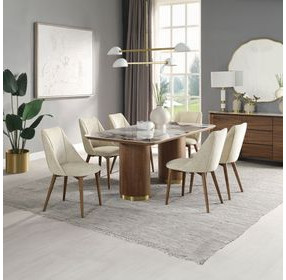 Willene White and Dark Oak 2 Door Ceramic Top Server