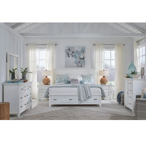 Charleston White Dove 4 Drawer Door Chest