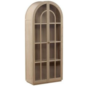 Freyja Light Natural 2 Glass Door Display Cabinet